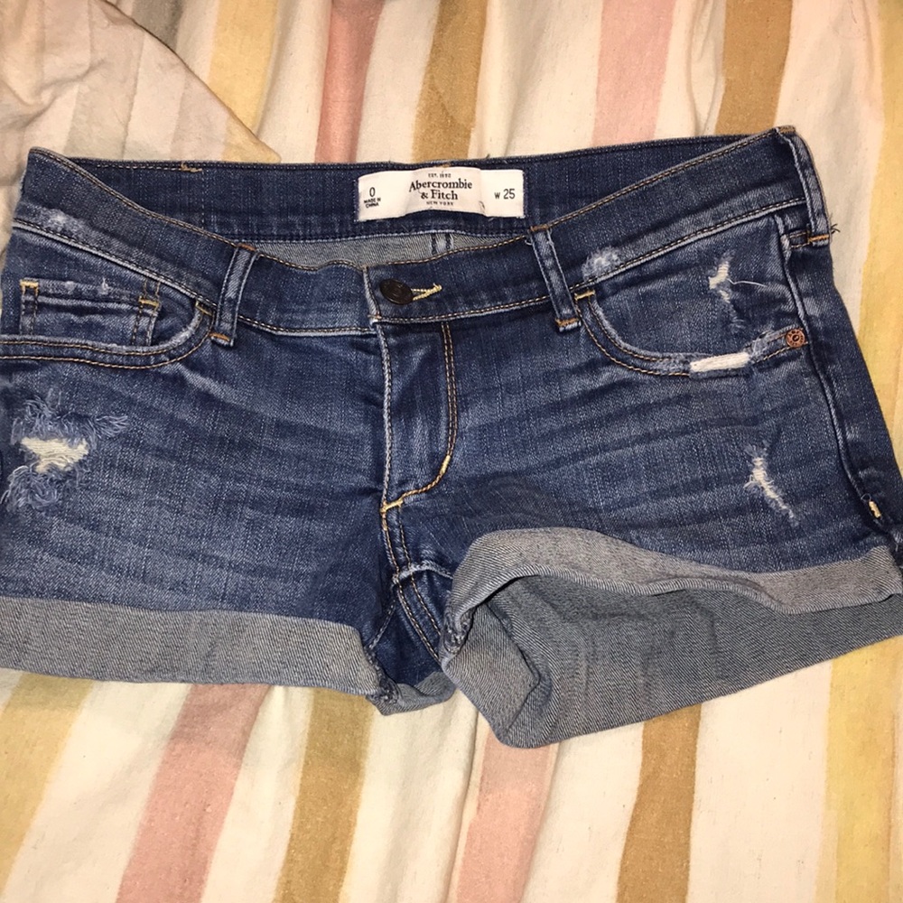abercrombie jean shorts